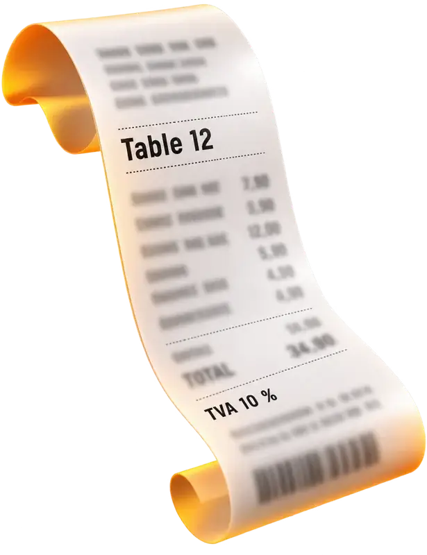 Ticket de commande imprimé