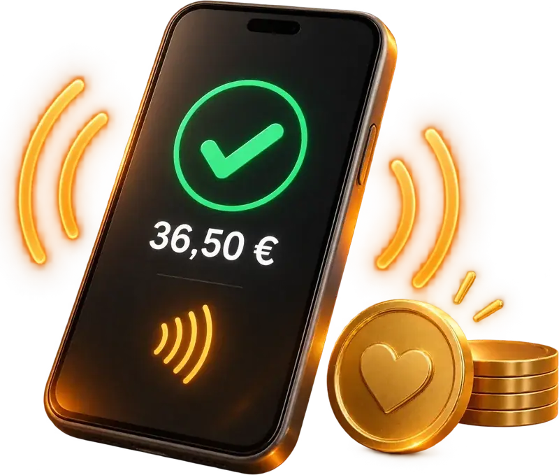 Paiement validé de 36,50 € sur un téléphone
